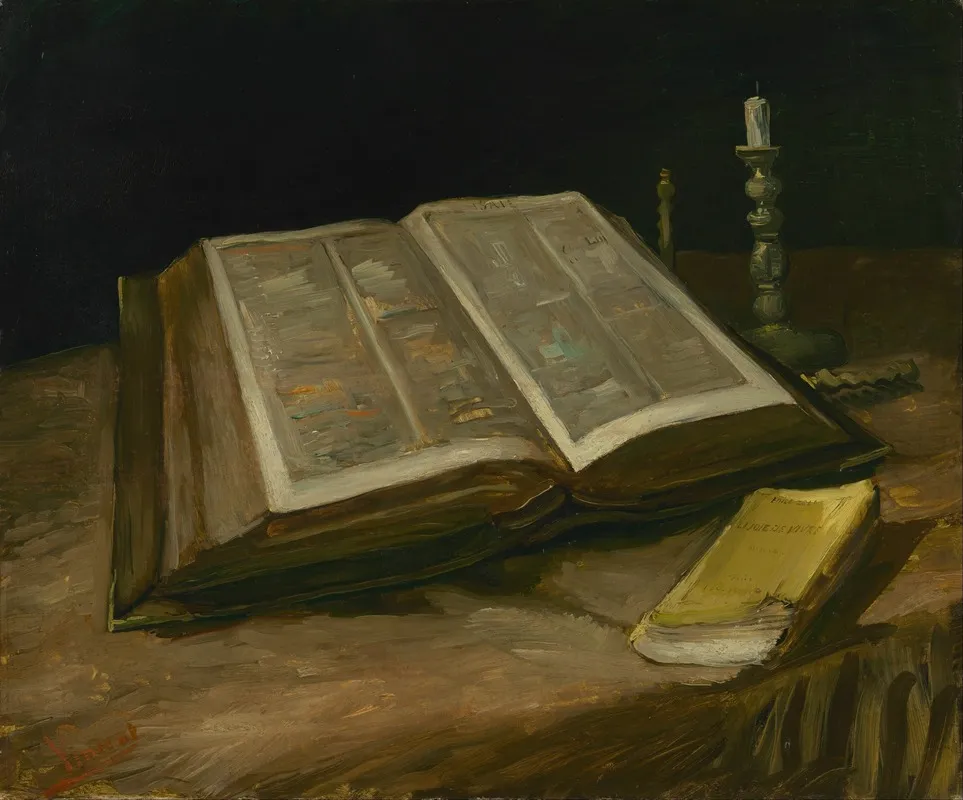Still Life With Bible Wall Art by Vincent van Gogh - High-Resolution Digital Print