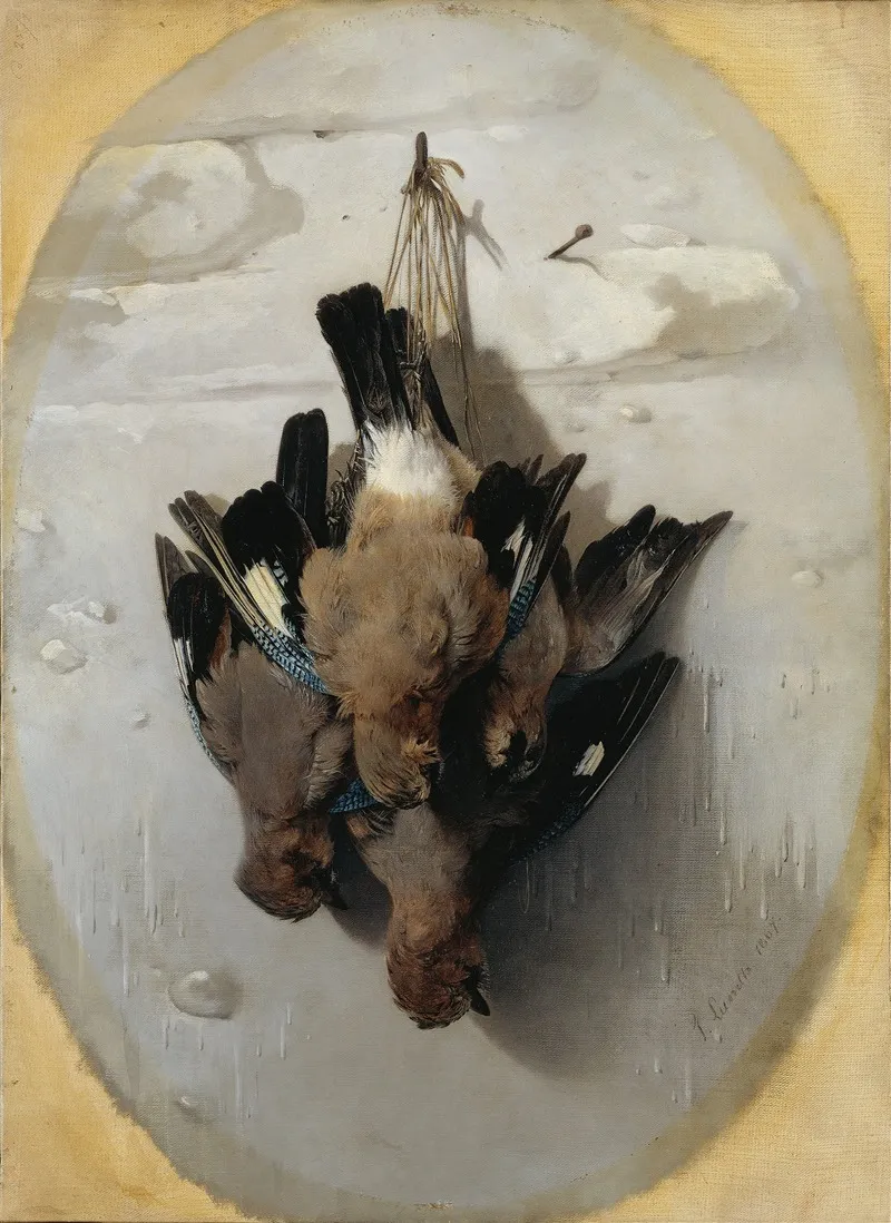Still Life With Birds Wall Art by Theodor Lundh - High-Resolution Digital Print