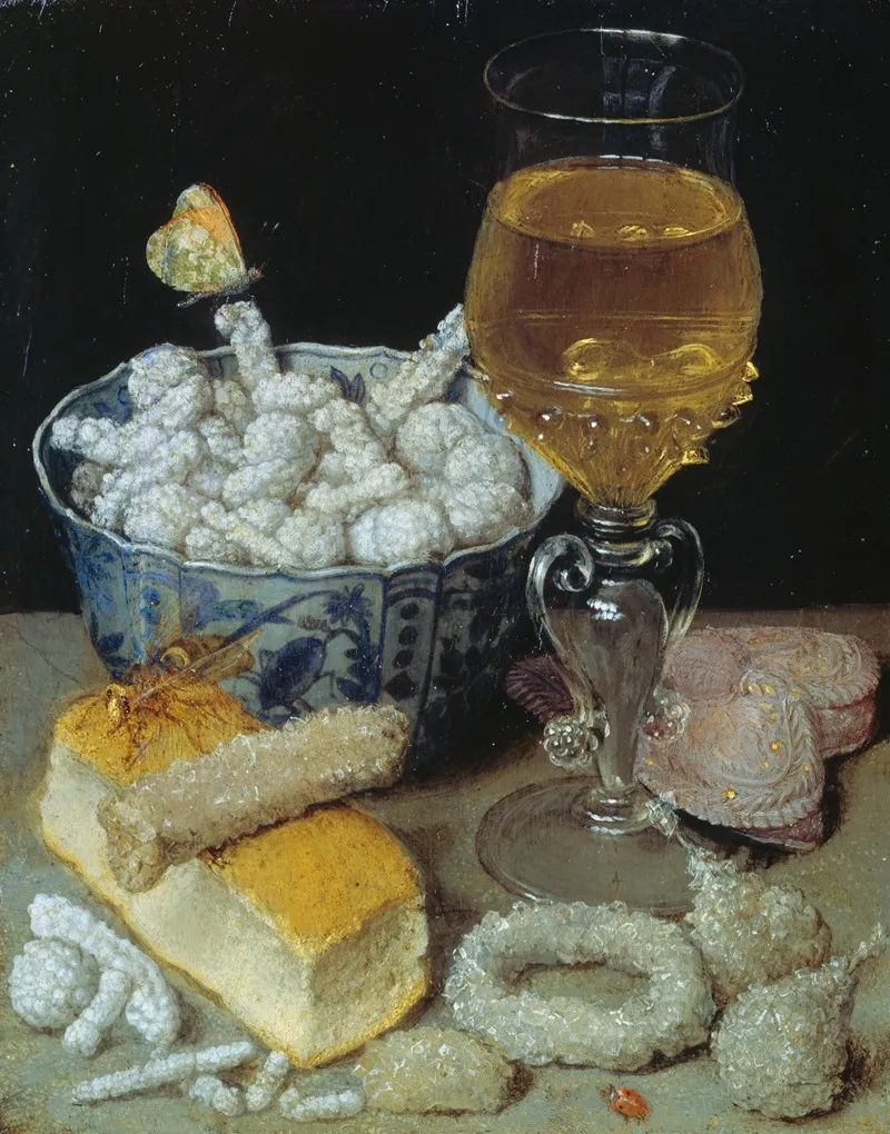 Still Life With Bread And Sweetmeats Wall Art by Georg Flegel - High-Resolution Digital Print