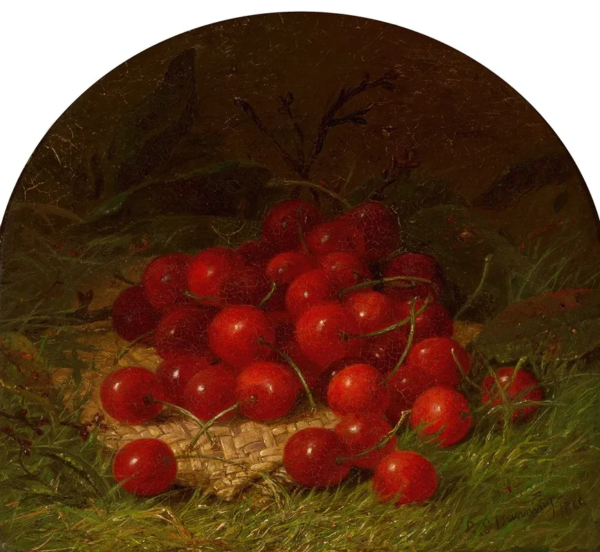 Still Life With Cherries 2 Wall Art by Robert Spear Dunning - High-Resolution Digital Print