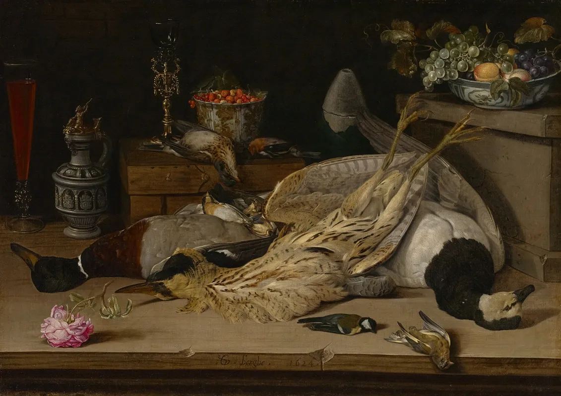 Still Life With Dead Birds 4 Wall Art by Christoffel van den Berghe - High-Resolution Digital Print