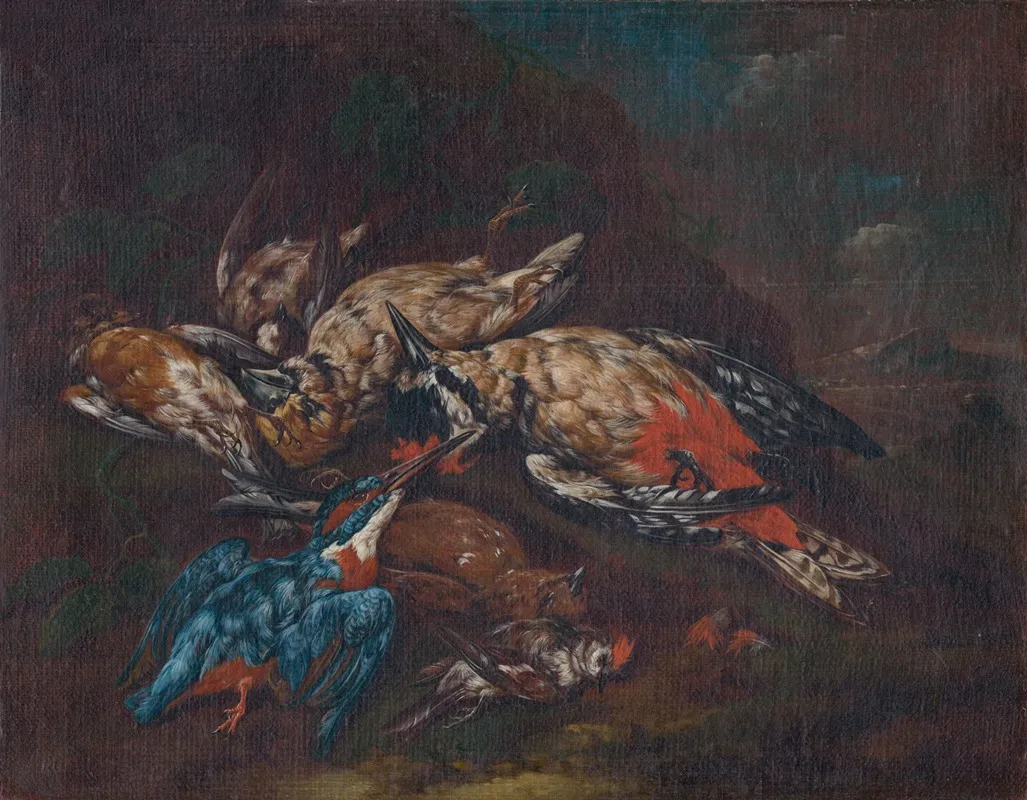 Still Life With Dead Birds 5 Wall Art by Franz Michael Sigismund von Burgau the Elder - High-Resolution Digital Print