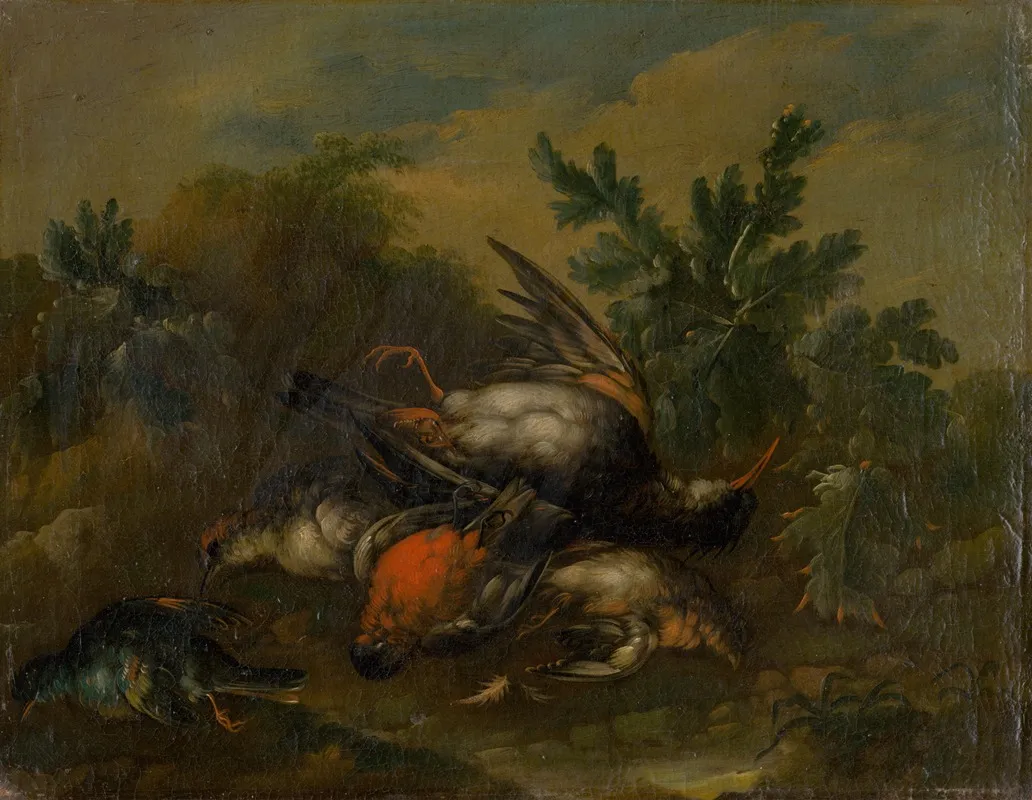 Still Life With Dead Birds Wall Art by Philipp Ferdinand de Hamilton - High-Resolution Digital Print