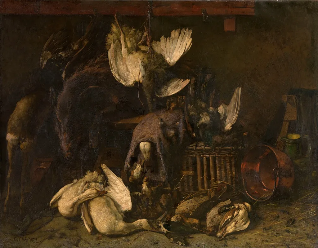 Still Life With Dead Game 2 Wall Art by Edouard Chappel - High-Resolution Digital Print
