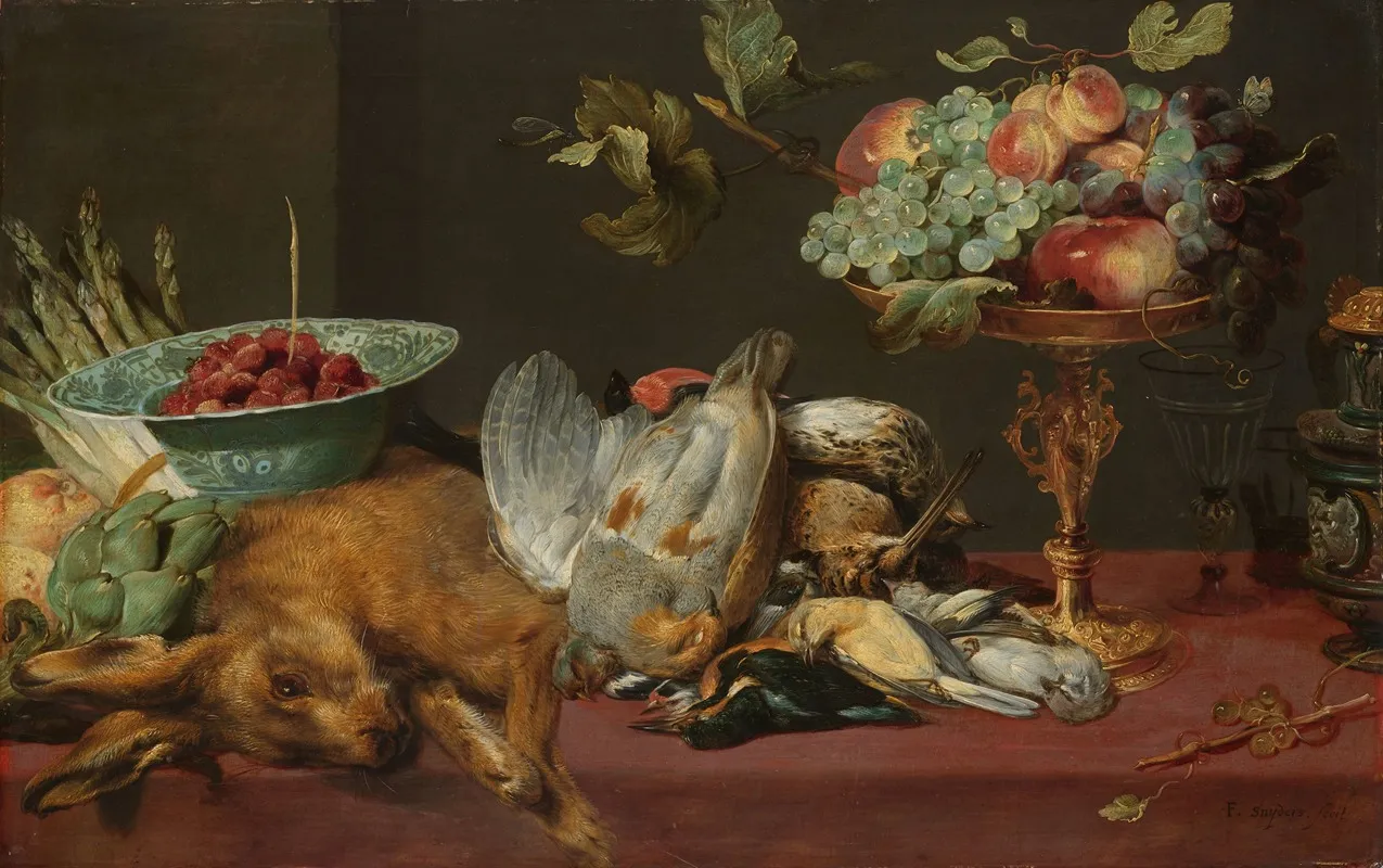 Still Life With Dead Game Fruit And Vegetables