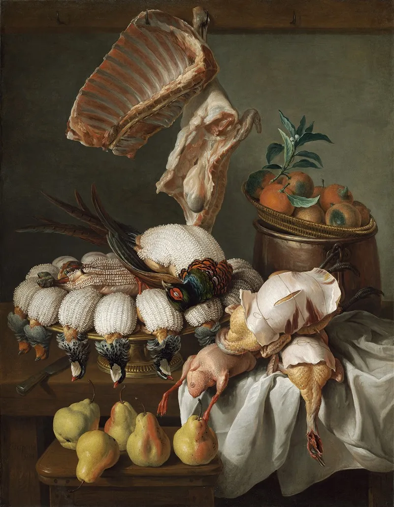 Still Life With Dressed Gamemeat And Fruit Wall Art by Alexandre François Desportes - High-Resolution Digital Print