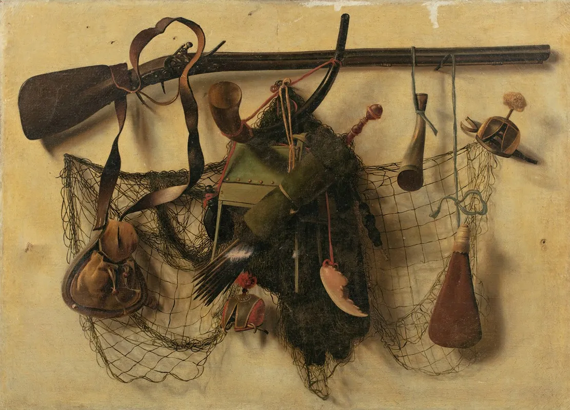 Still Life With Falconry Instruments 2 Wall Art by Christoffel Pierson - High-Resolution Digital Print