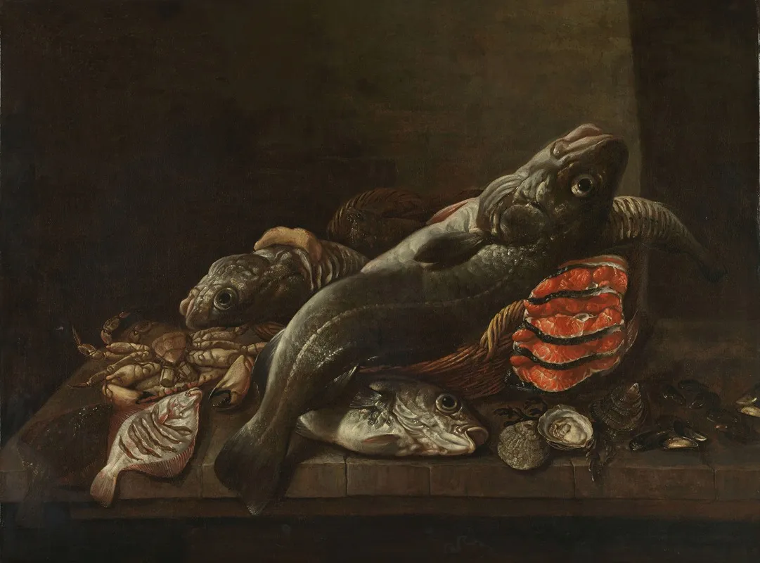 Still Life With Fish 13 Wall Art by Isaac van Duynen - High-Resolution Digital Print