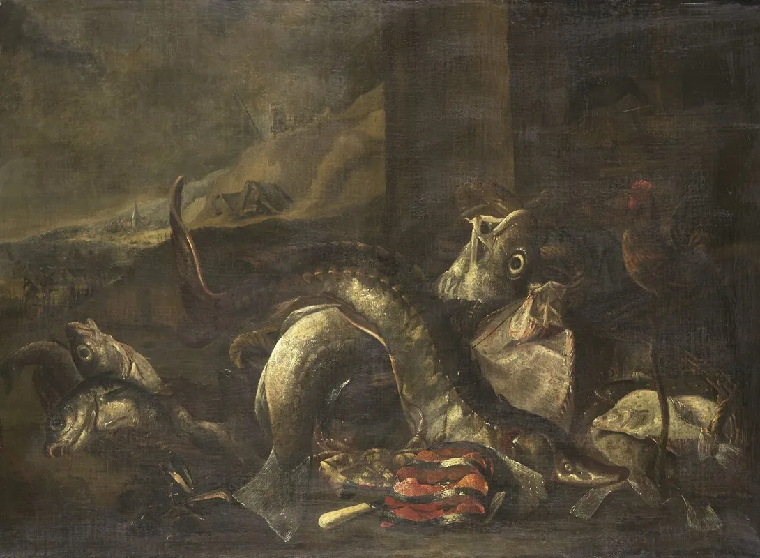 Still Life With Fish 17 Wall Art by R. van Burgh - High-Resolution Digital Print