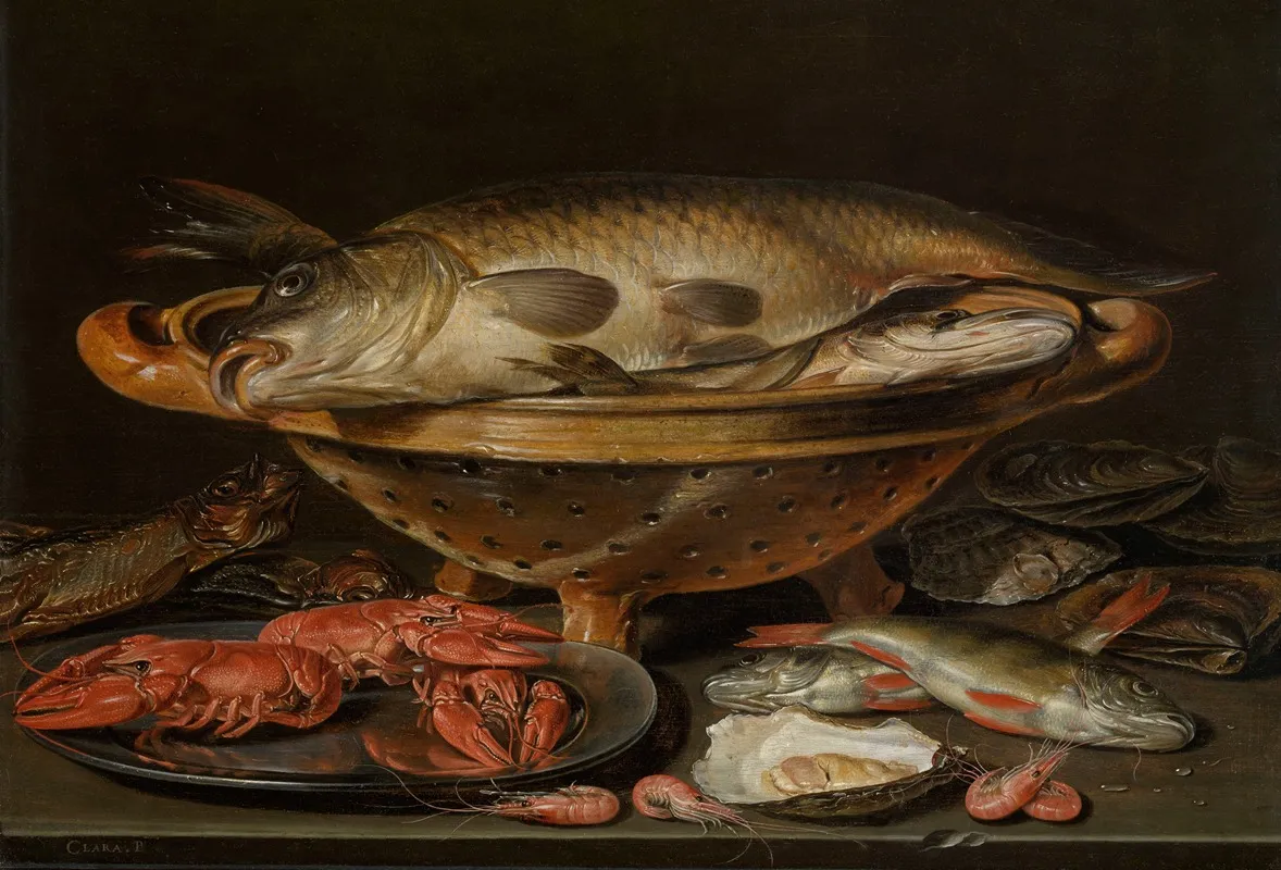 Still Life With Fish 20 Wall Art by Clara Peeters - High-Resolution Digital Print