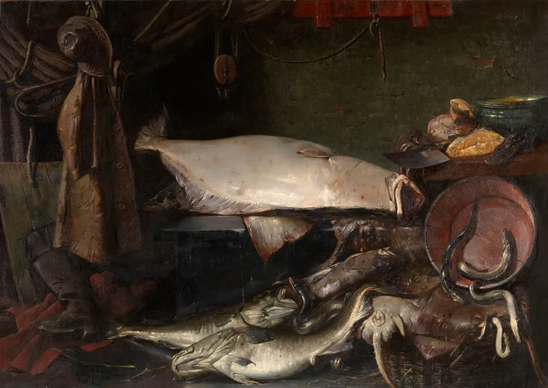 Still Life With Fish 21 Wall Art by Edouard Chappel - High-Resolution Digital Print