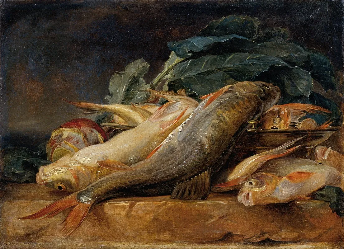 Still Life With Fish 2 Wall Art by Josef Neugebauer - High-Resolution Digital Print