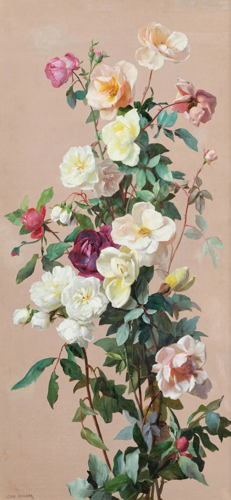 Still Life With Flowers 12 Wall Art by Jean Benner - High-Resolution Digital Print