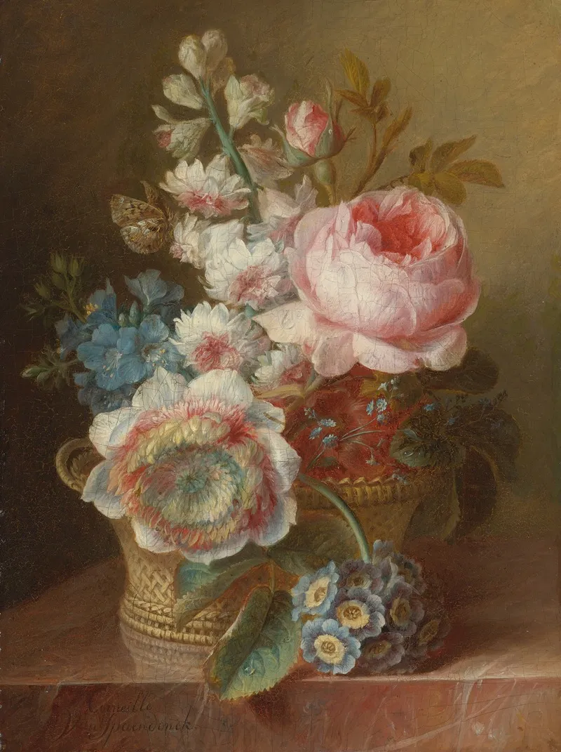 Still Life With Flowers 16 Wall Art by Cornelis van Spaendonck - High-Resolution Digital Print
