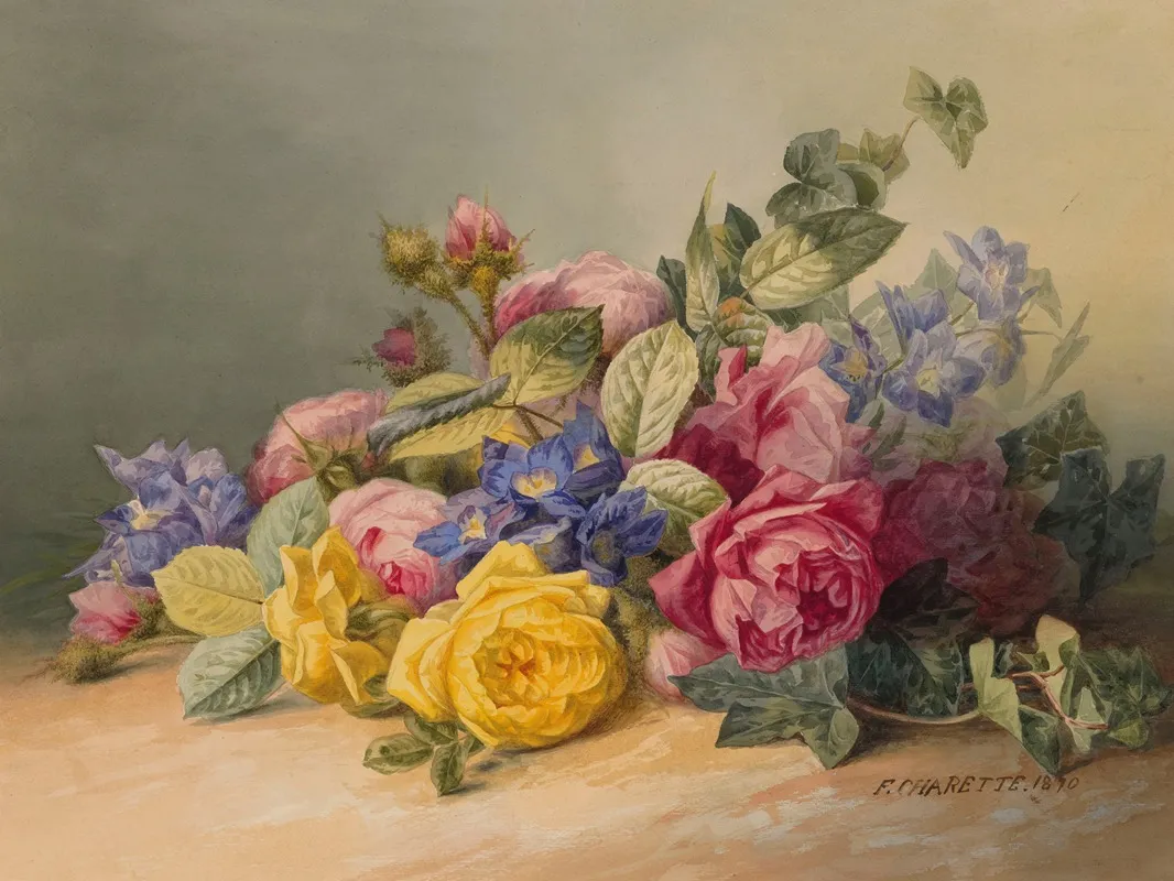 Still Life With Flowers 34 Wall Art by François Charette - High-Resolution Digital Print