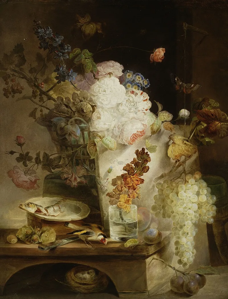 Still Life With Flowers 38 Wall Art by Jan Piotr Łuczyński - High-Resolution Digital Print