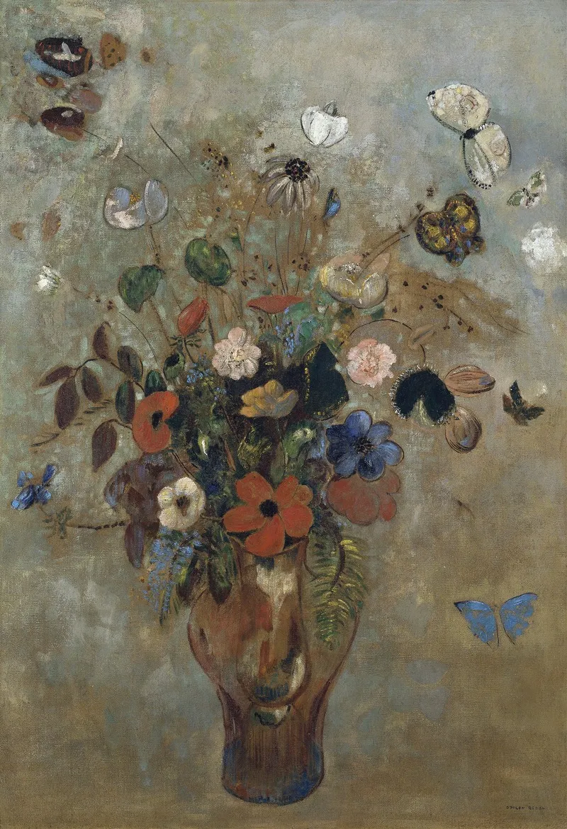 Still Life With Flowers 5 Wall Art by Odilon Redon - High-Resolution Digital Print