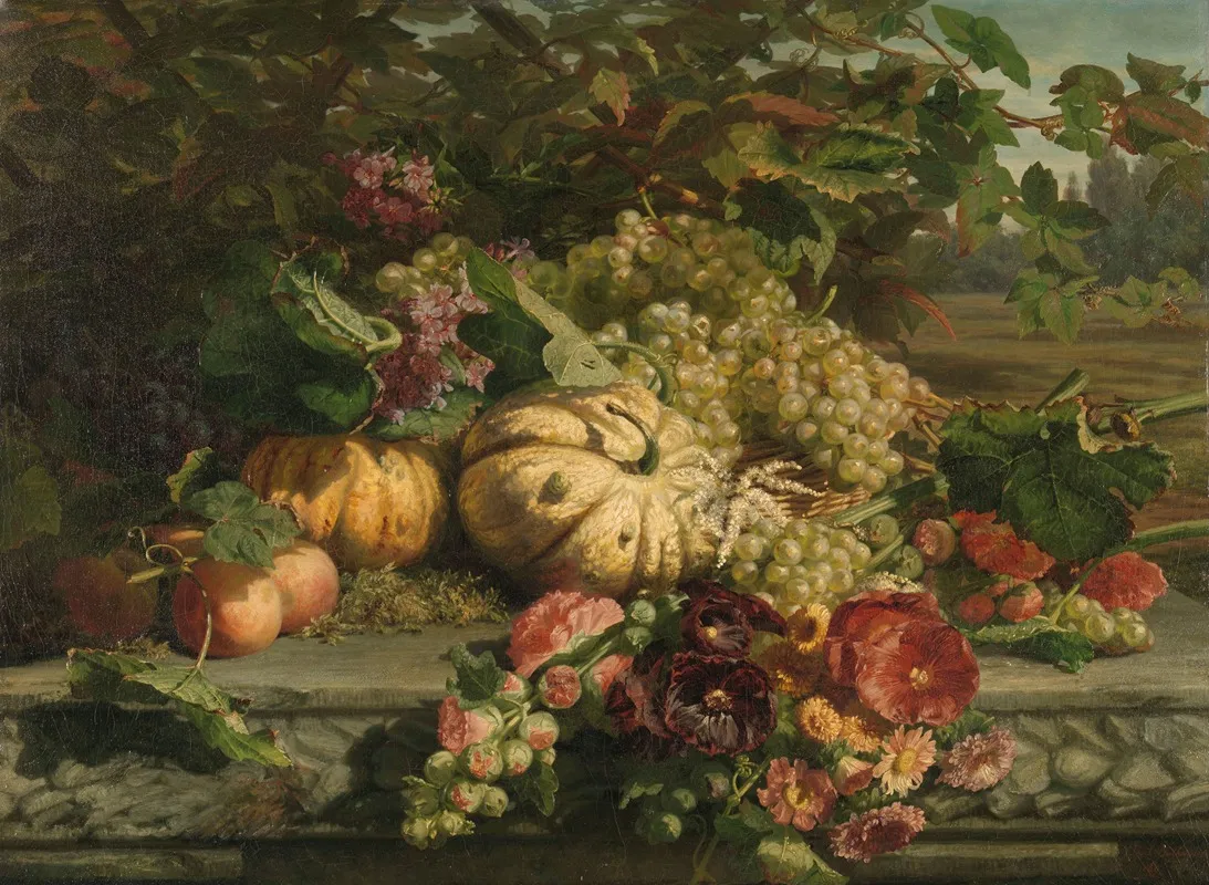 Still Life With Flowers And Fruit 12