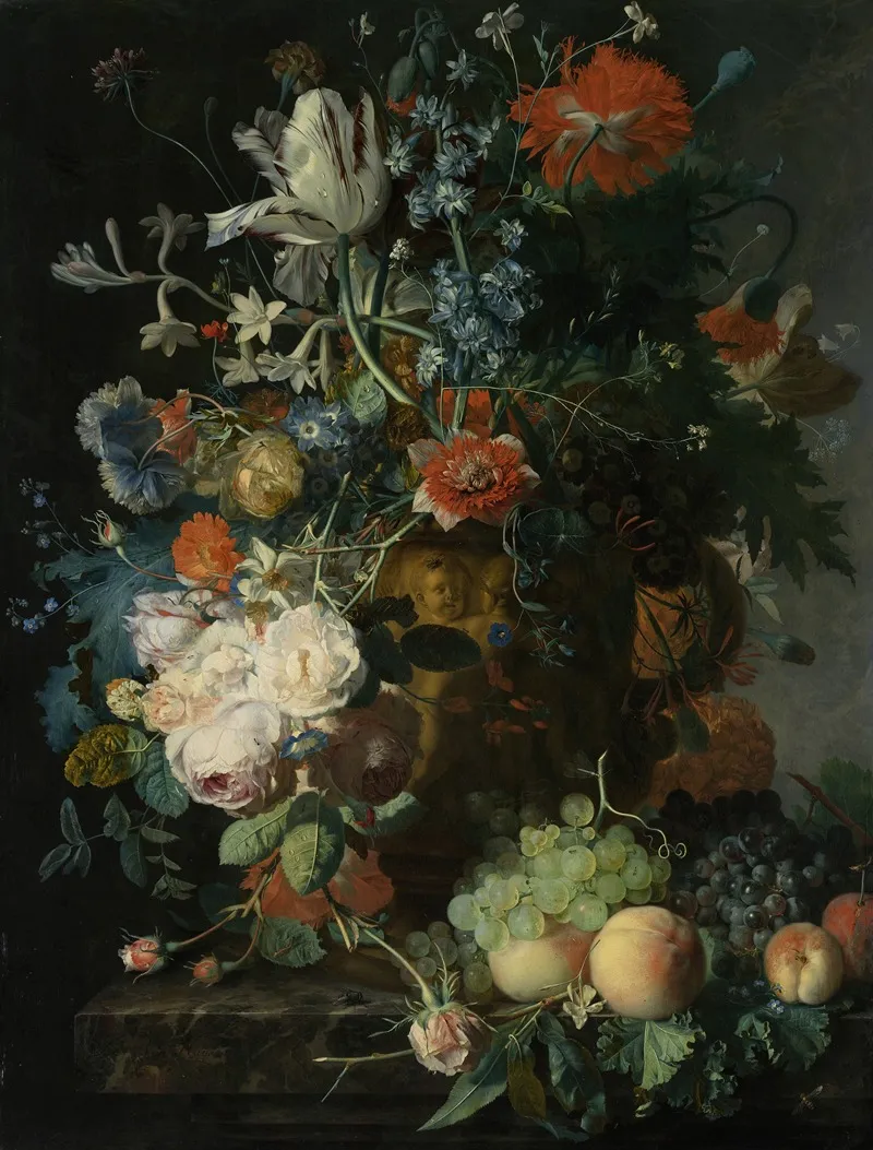 Still Life With Flowers And Fruit 14