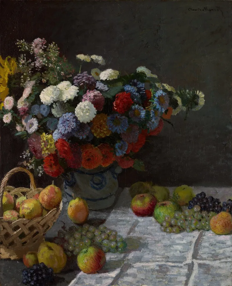 Still Life With Flowers And Fruit 19 Wall Art by Claude Monet - High-Resolution Digital Print