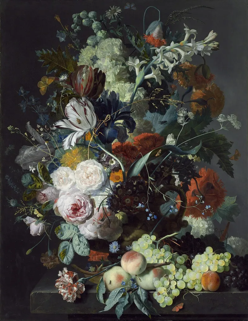 Still Life With Flowers And Fruit 2