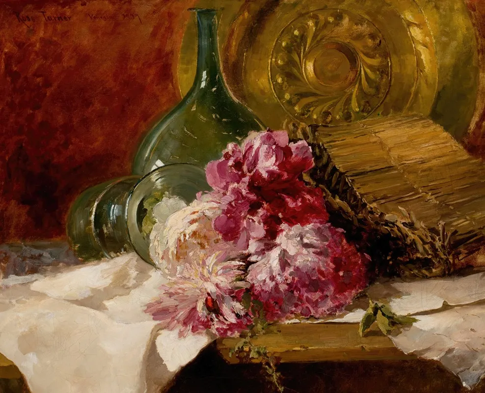 Still Life With Flowers And Glass