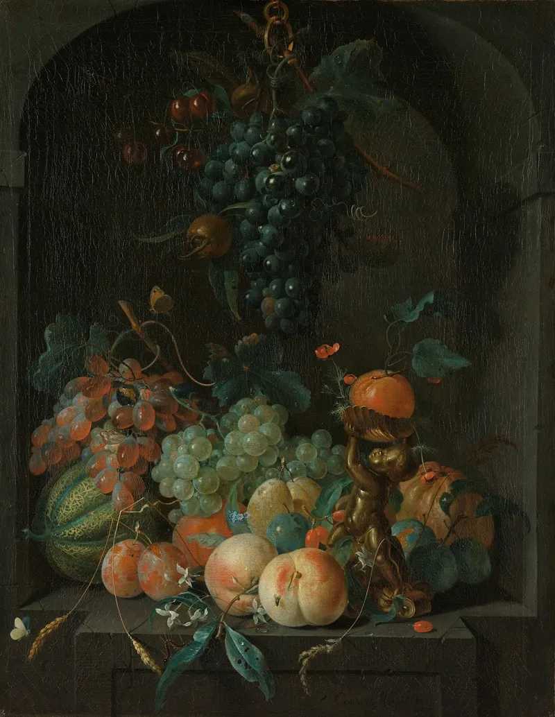 Still Life With Fruit 26 Wall Art by Coenraet Roepel - High-Resolution Digital Print