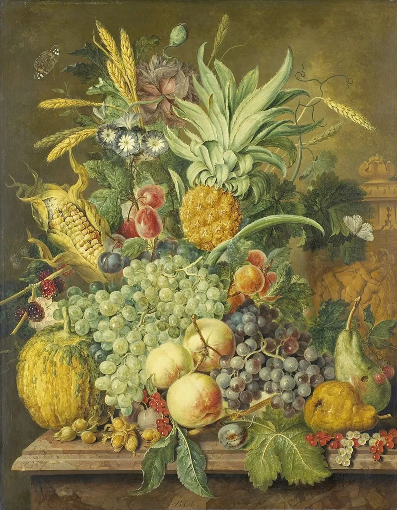 Still Life With Fruit 28 Wall Art by Jacobus Linthorst - High-Resolution Digital Print