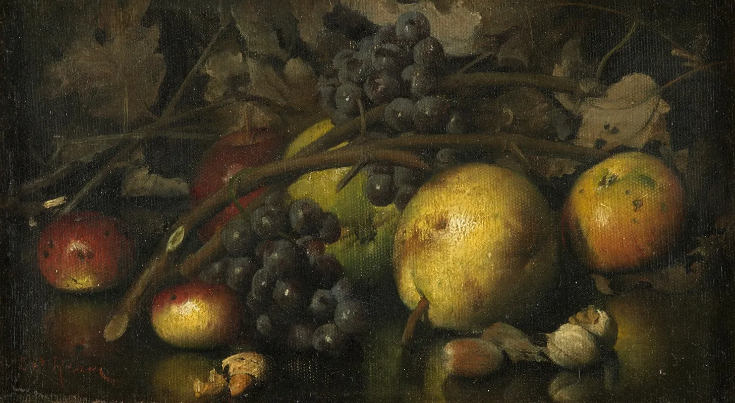 Still Life With Fruit 37 Wall Art by Carducius Plantagenet Ream - High-Resolution Digital Print