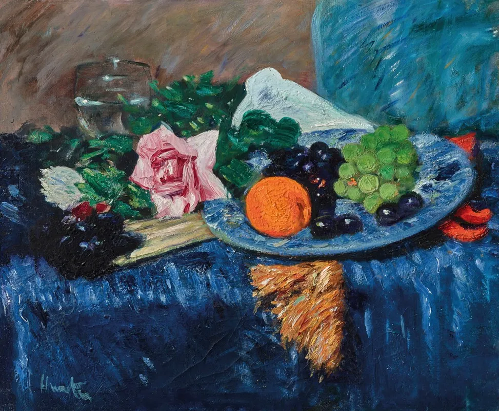 Still Life With Fruit 39 Wall Art by George Leslie Hunter - High-Resolution Digital Print