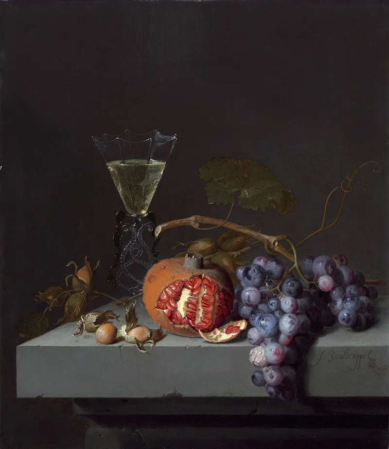 Still Life With Fruit 5 Wall Art by Jacob van Walscapelle - High-Resolution Digital Print