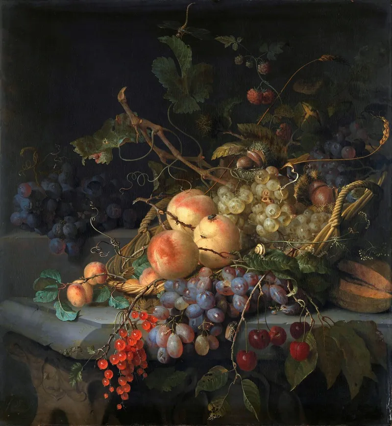 Still Life With Fruit 6 Wall Art by Jacob van Walscapelle - High-Resolution Digital Print