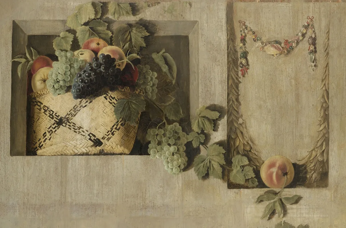 Still Life With Fruit And Flower Garlands Wall Art by Jacob van Campen - High-Resolution Digital Print