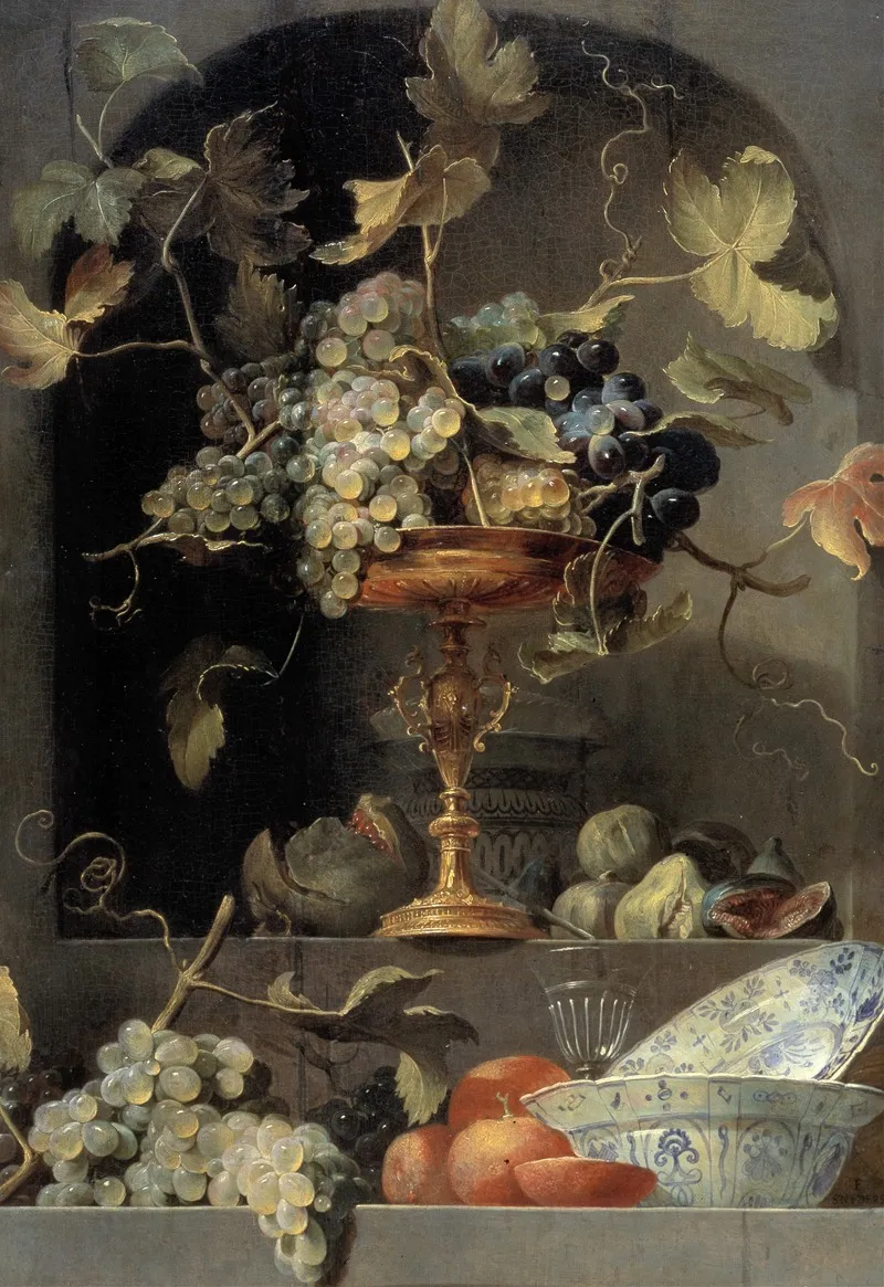 Still Life With Fruit Bowl In A Niche