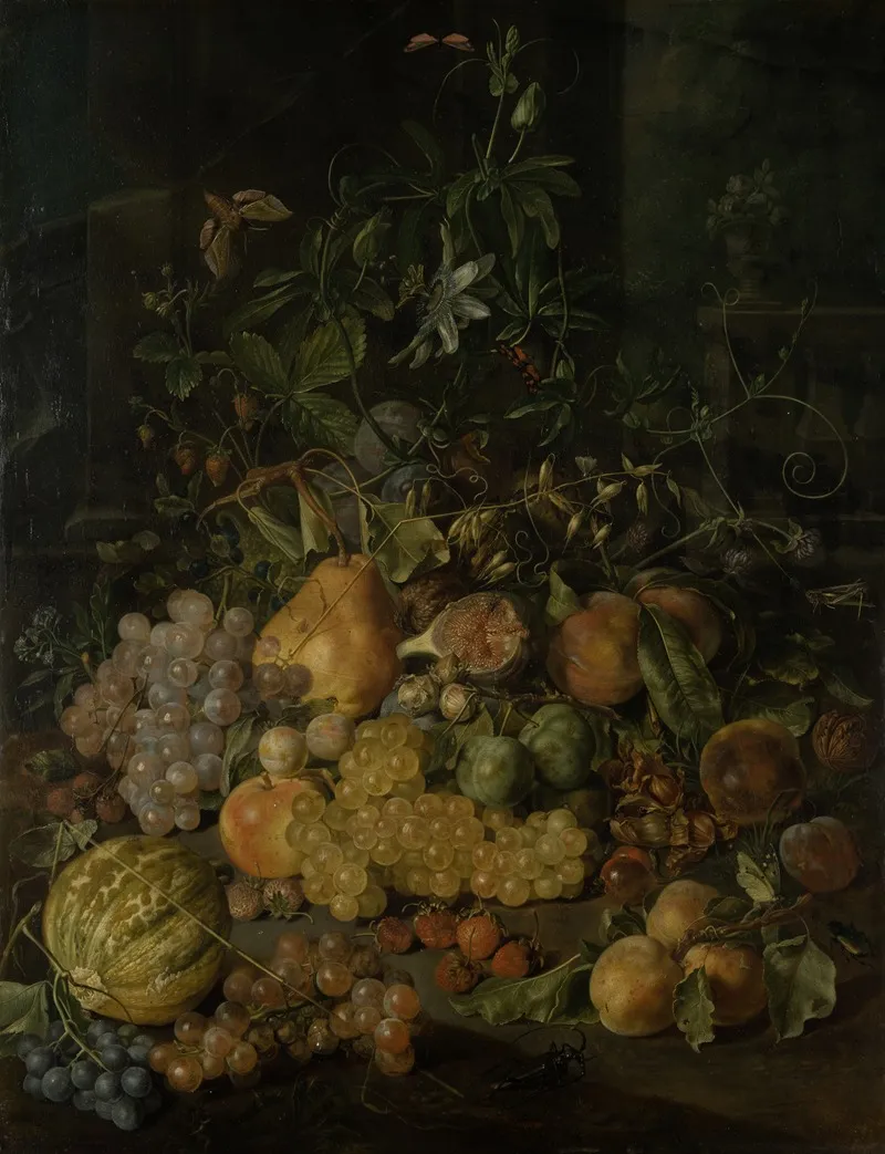 Still Life With Fruits 10 Wall Art by Johann Daniel Bager - High-Resolution Digital Print