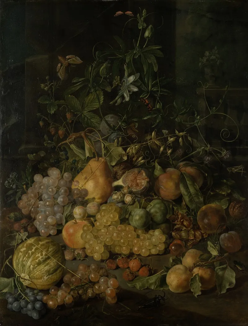 Still Life With Fruits 9 Wall Art by Johann Daniel Bager - High-Resolution Digital Print
