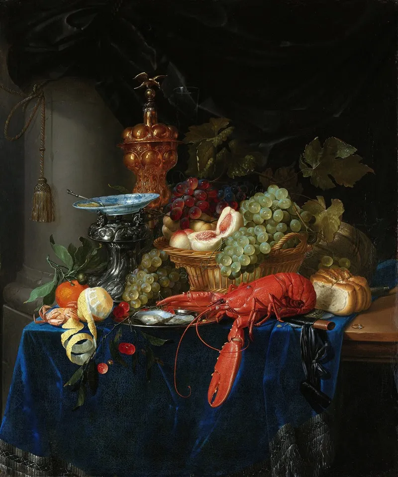 Still Life With Golden Goblet Wall Art by Pieter de Ring - High-Resolution Digital Print