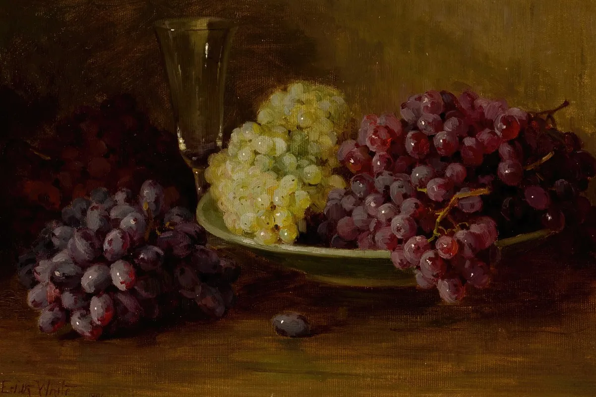 Still Life With Grapes 5 Wall Art by Edith White - High-Resolution Digital Print
