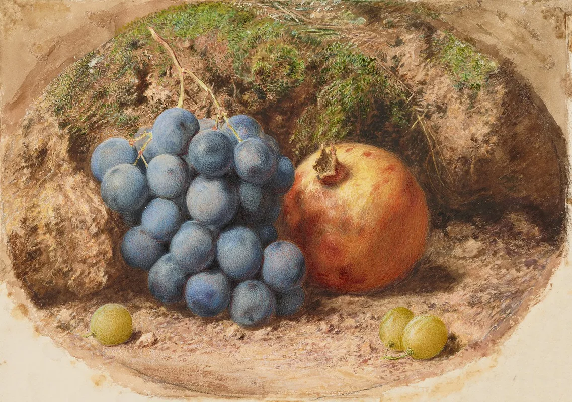 Still Life With Grapes And A Pomegranate