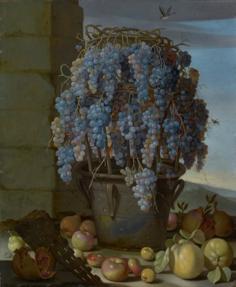 Still Life With Grapes And Other Fruit Wall Art by Luca Forte - High-Resolution Digital Print