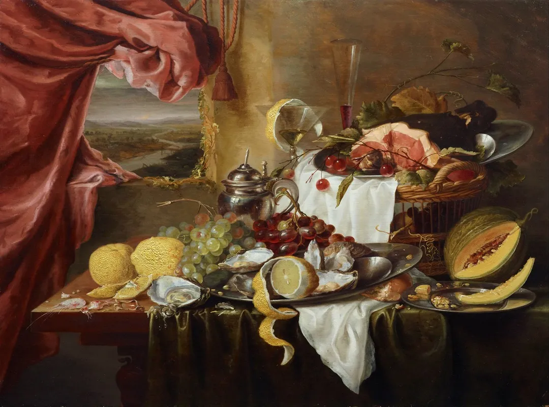 Still Life With Imaginary View Wall Art by Laurens Craen - High-Resolution Digital Print