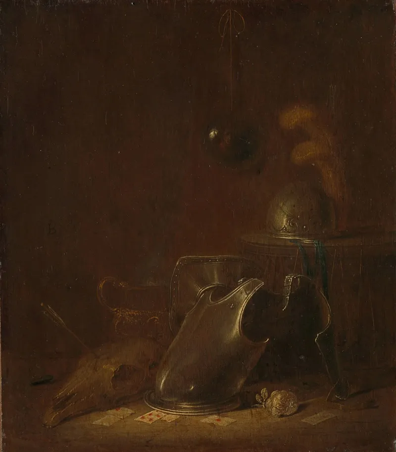 Still Life With Implements Of War Wall Art by Jan Jansz. Van Buesem - High-Resolution Digital Print