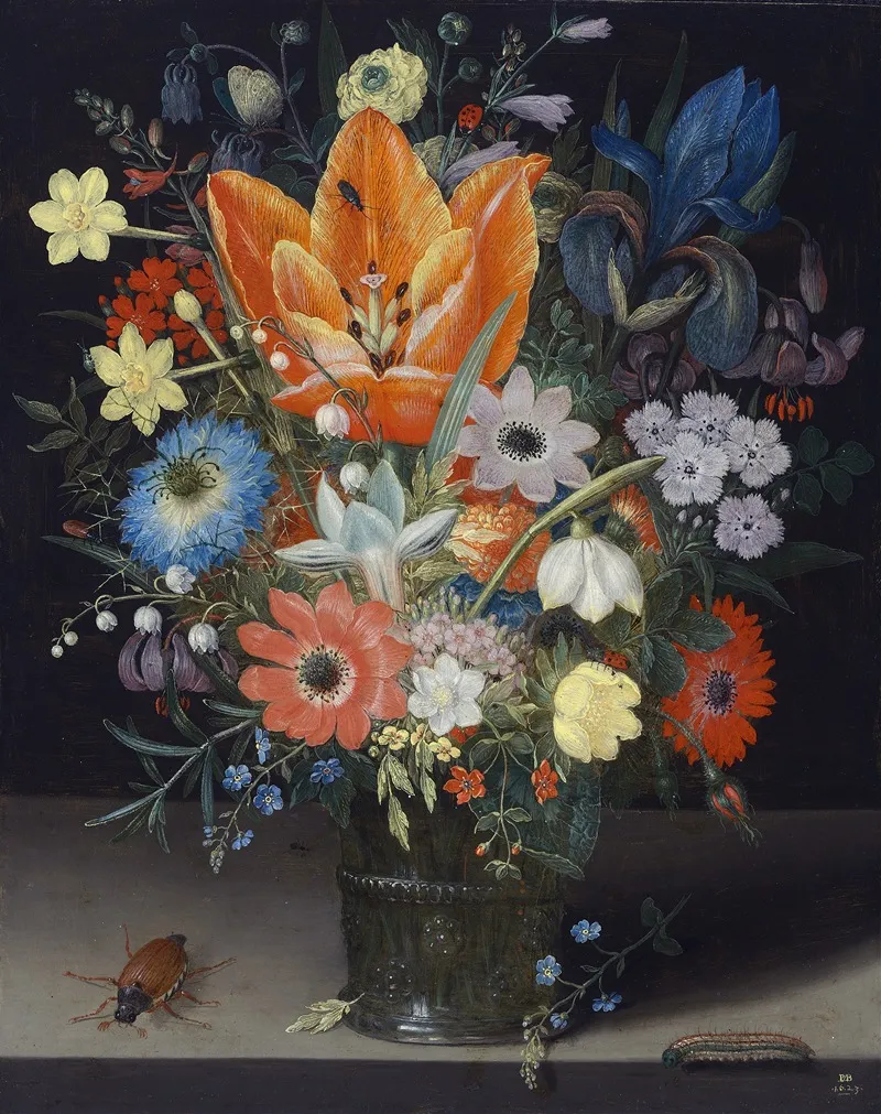 Still Life With Iris Wall Art by Peter Binoit - High-Resolution Digital Print