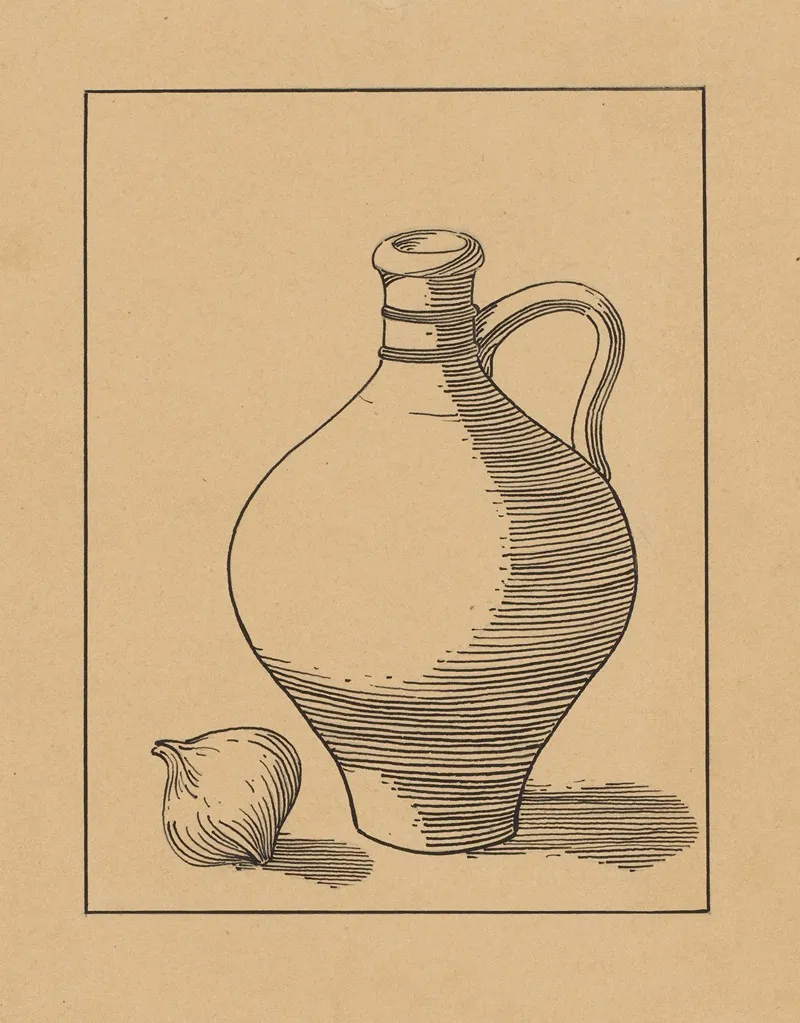 Still Life With Jug And Garlic Wall Art by Julie de Graag - High-Resolution Digital Print