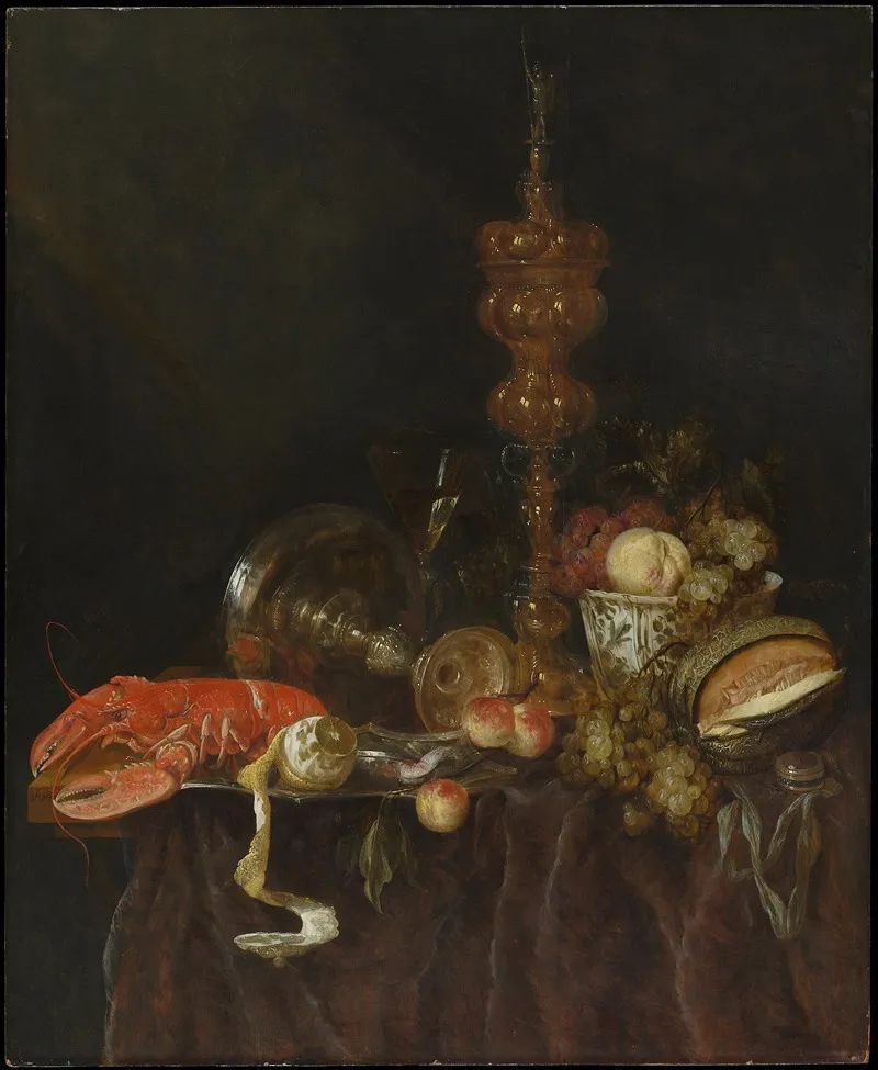 Still Life With Lobster And Fruit