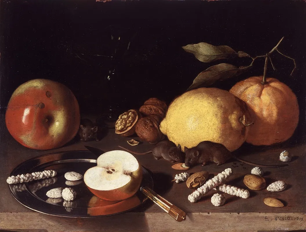 Still Life With Mice Wall Art by Lodewik Susi - High-Resolution Digital Print