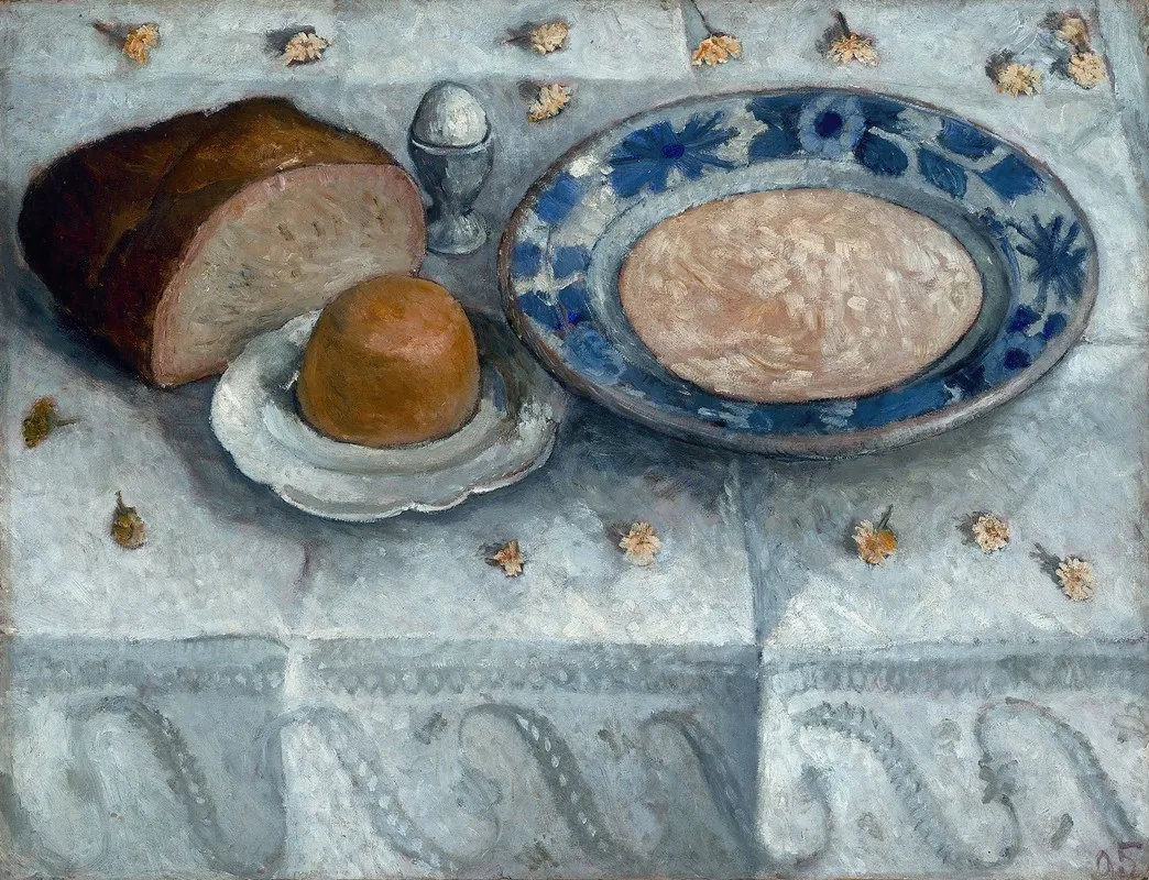 Still Life With Milk Soup Breakfast Table Wall Art by Paula Modersohn-Becker - High-Resolution Digital Print