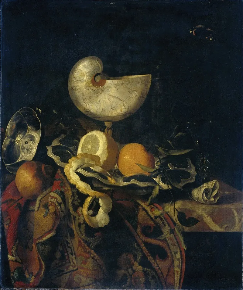 Still Life With Nautilus Cup 2 Wall Art by Frans Sant-Acker - High-Resolution Digital Print