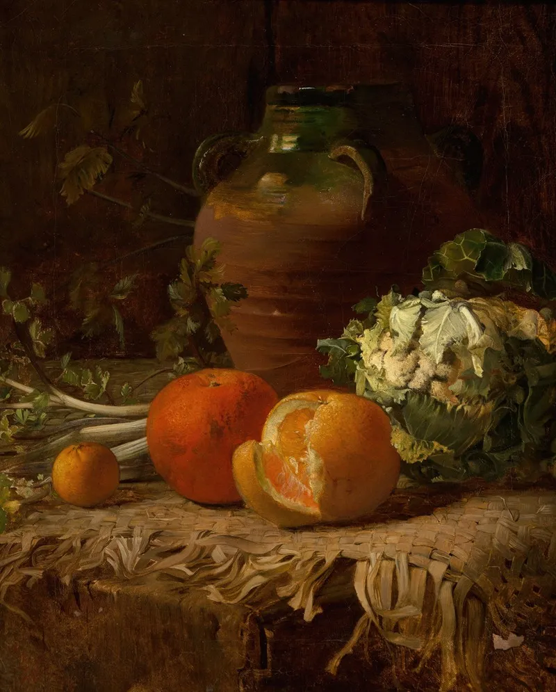 Still Life With Oranges 2 Wall Art by Julia Robinson - High-Resolution Digital Print