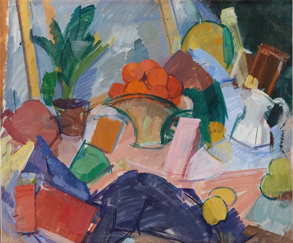 Still Life With Oranges In A Basket